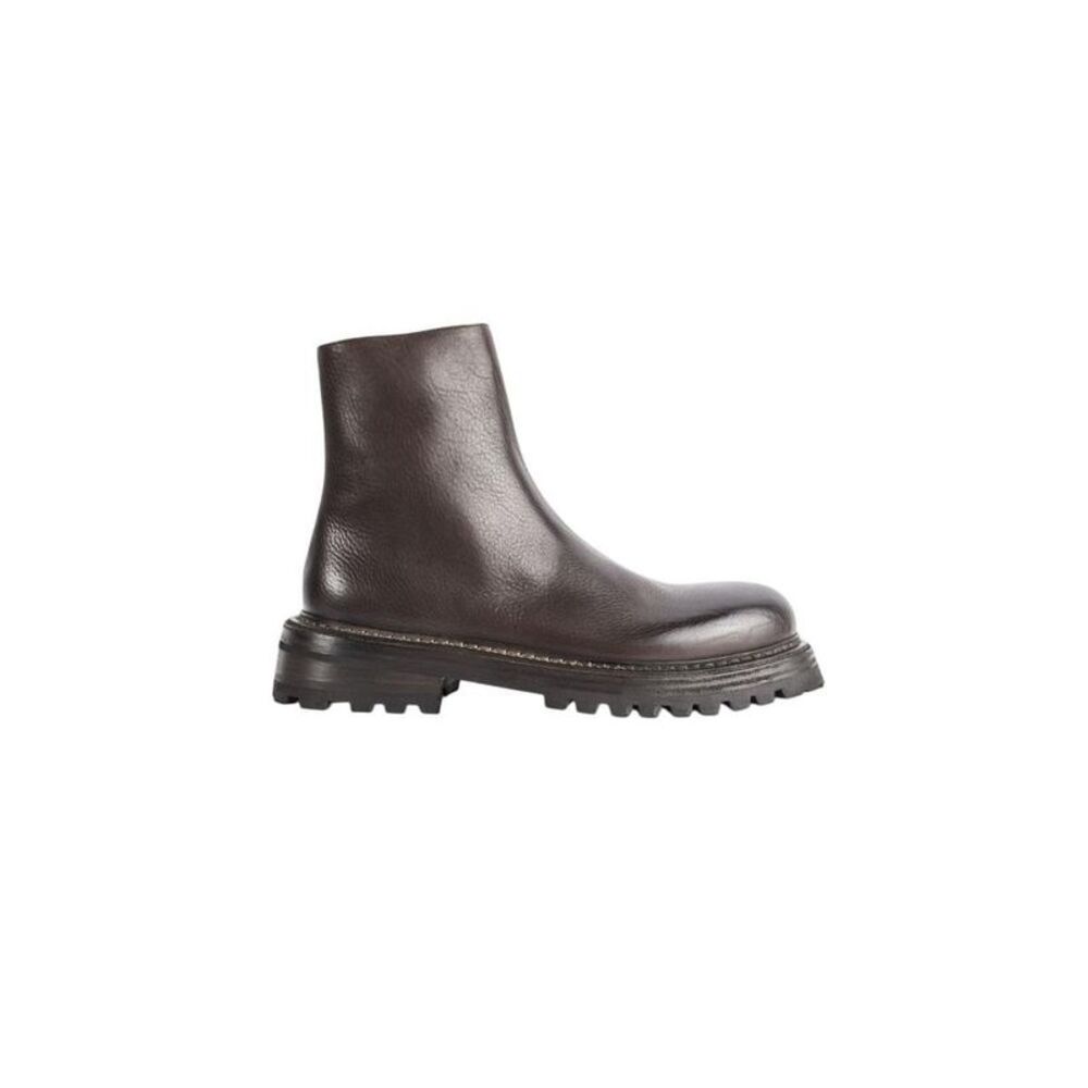 MARSELL Men's Textured Leather Lug Sole Ankle Boots Men 460